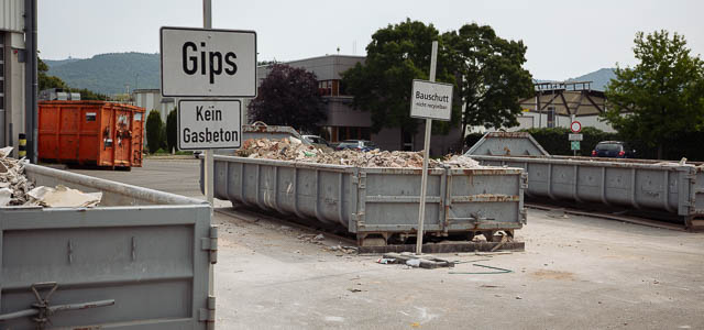 Container auf dem Recyclinghof (Foto: Stadt Heidelberg) Container auf dem Recyclinghof
